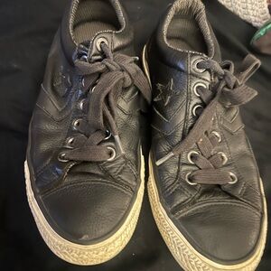Converse Black Leather Sneakers